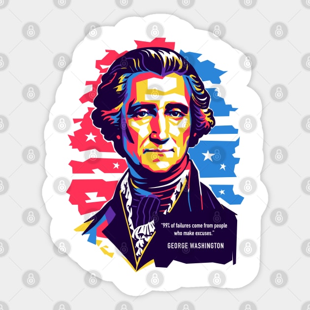 George Washington pop art Sticker by BAJAJU